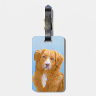 Nova Scotia Duck Tolling Retriever Dog Painting Luggage Tag