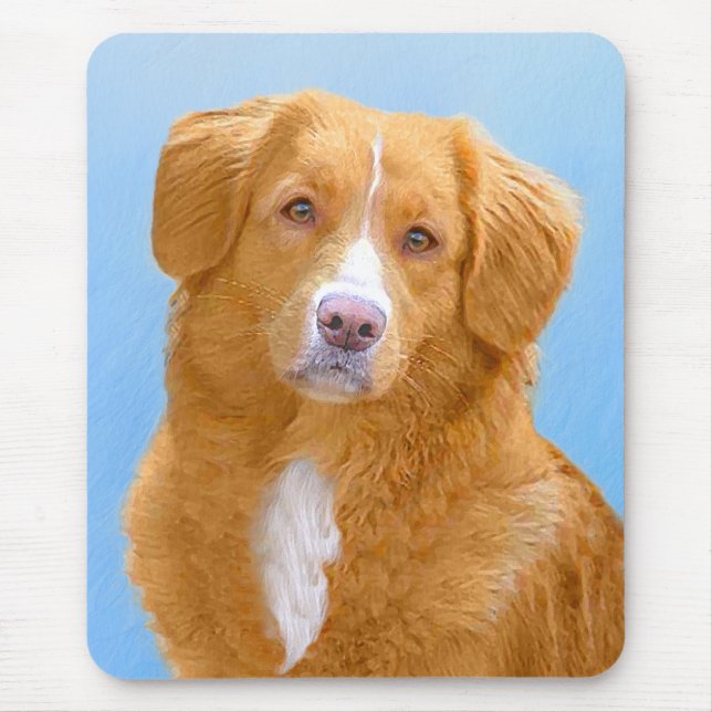Nova Scotia Duck Tolling Retriever Dog Painting Mouse Mat (Front)