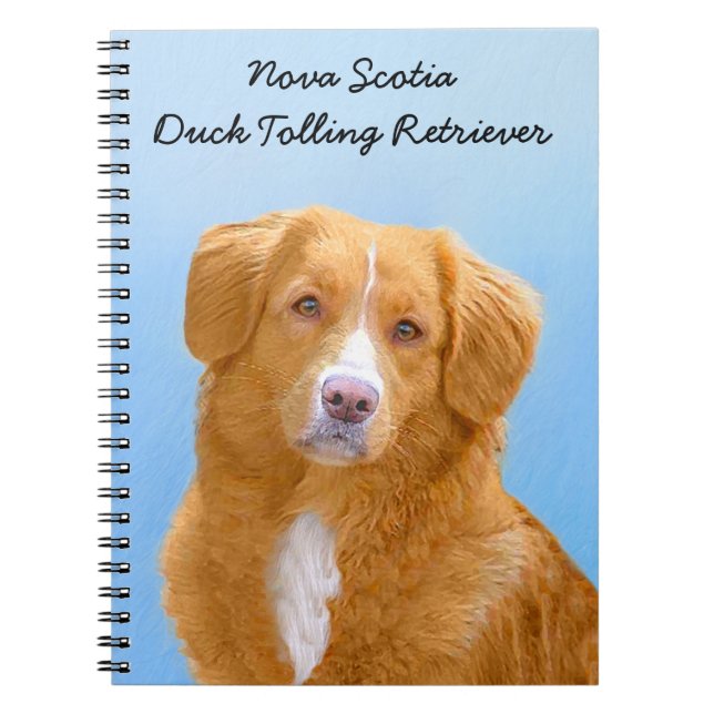 Nova Scotia Duck Tolling Retriever Dog Painting Notebook (Front)