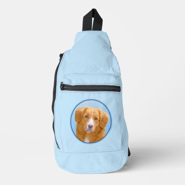 Nova Scotia Duck Tolling Retriever Dog Painting Sling Bag (Front)