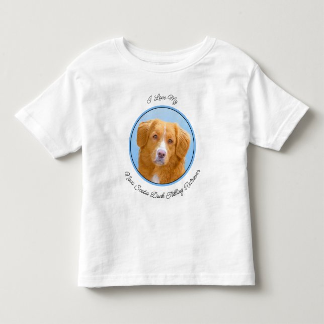 Nova Scotia Duck Tolling Retriever Dog Painting Toddler T-Shirt (Front)