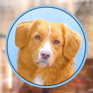 Nova Scotia Duck Tolling Retriever Dog Painting Window Cling