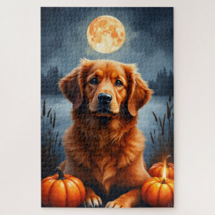 Nova Scotia Duck Tolling Retriever Halloween Jigsaw Puzzle