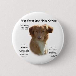 Nova Scotia Duck Tolling Retriever History Design 6 Cm Round Badge