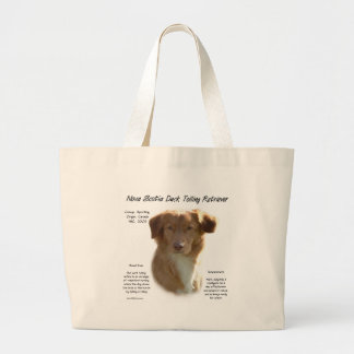 Nova Scotia Duck Tolling Retriever History Design Large Tote Bag