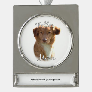Nova Scotia Duck Tolling Retriever Mom 2 Silver Plated Banner Ornament