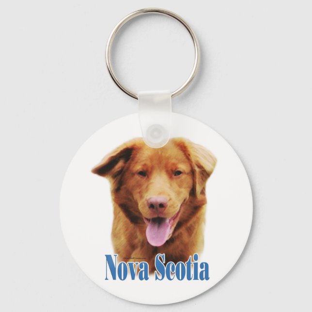Nova Scotia Duck Tolling Retriever Name Key Ring (Front)