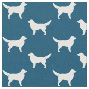 Nova Scotia Duck Tolling Retriever Silhouettes Fabric