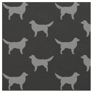 Nova Scotia Duck Tolling Retriever Silhouettes Fabric