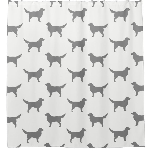 Nova Scotia Duck Tolling Retriever Silhouettes Shower Curtain (Front)