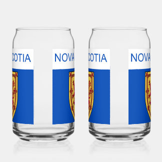 Nova Scotia Flag Can Glass