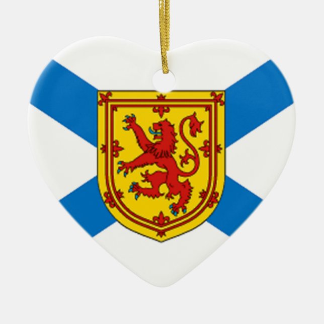 Nova Scotia Flag Ceramic Tree Decoration (Front)