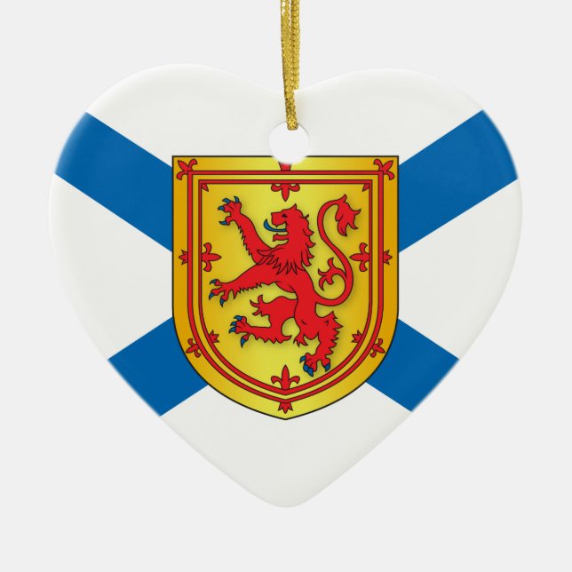 Nova Scotia flag Ceramic Tree Decoration (Front)