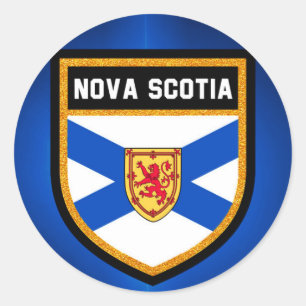 Nova Scotia Flag Classic Round Sticker