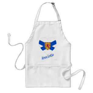 Nova Scotia Flag Heart with Name Standard Apron