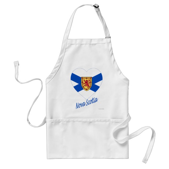 Nova Scotia Flag Heart with Name Standard Apron (Front)