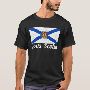 Nova Scotia Flag Pride Vintage Canada Canadian T-Shirt
