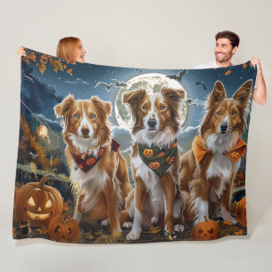 Nova Scotia Halloween Spooky Fleece Blanket