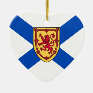 Nova Scotia(Historic 3 By 4 Ratio) flag Ceramic Tree Decoration