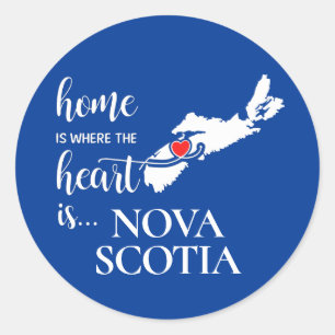 Nova Scotia home is where the heart is... Classic Round Sticker