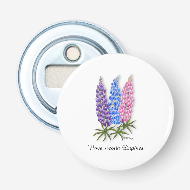 Nova Scotia Lupines Bottle Opener (Front)