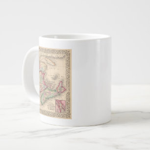 Nova Scotia, New Brunswick, Map by Mitchell Large Coffee Mug