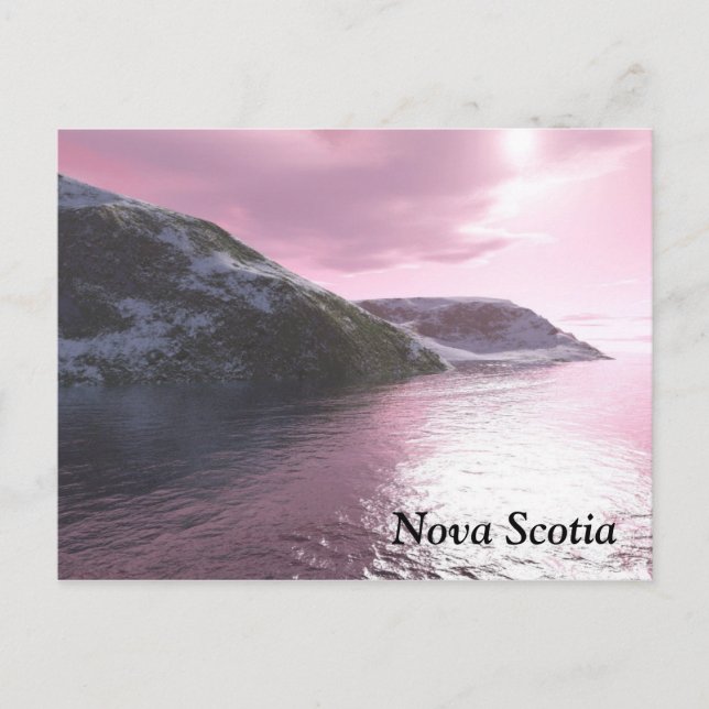Nova Scotia Pink Sunrise Postcard (Front)