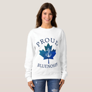 Nova Scotia Proud Bluenoser anchor maple leaf Hoo Sweatshirt