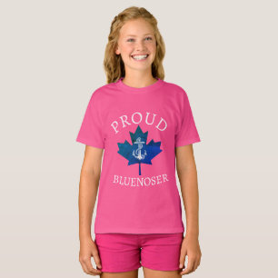 Nova Scotia Proud Bluenoser anchor maple leaf T-Shirt