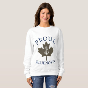 Nova Scotia Proud Bluenoser anchor maple leaf T- Sweatshirt