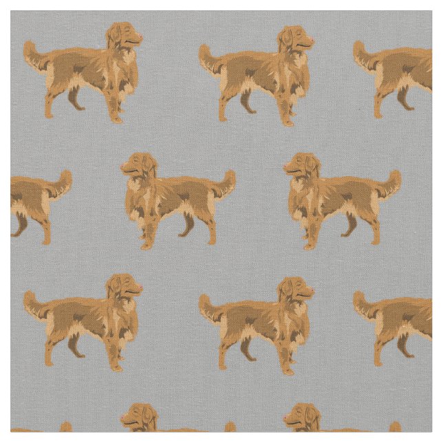nova scotia retriever dog grey fabric (Close Up)