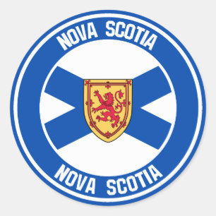 Nova Scotia Round Emblem Classic Round Sticker