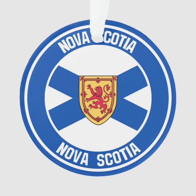 Nova Scotia Round Emblem Ornament (Front)