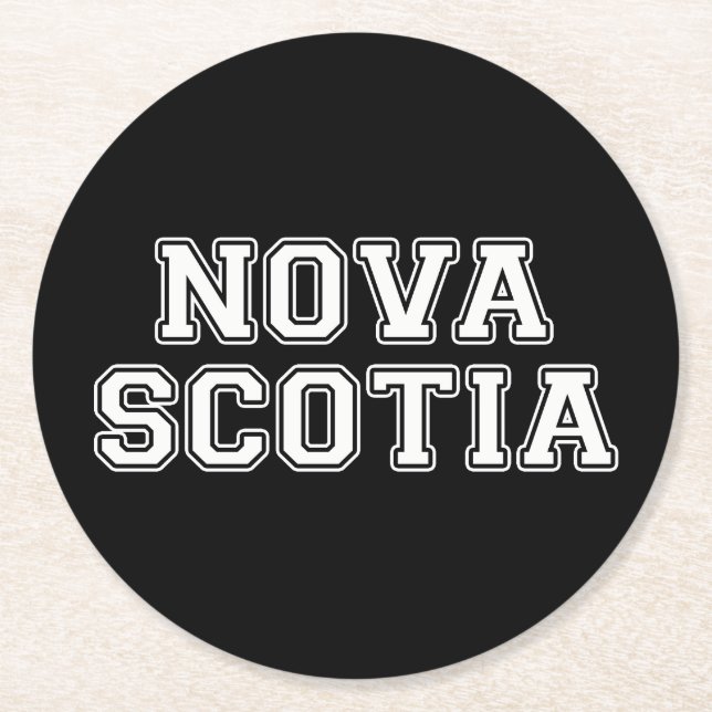 Nova Scotia Round Paper Coaster (Front)