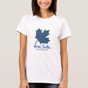 Nova Scotia Tartan Canada Maple Leaf Personalised T-Shirt
