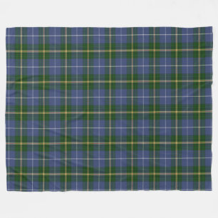 Nova Scotia Tartan Custom  blue Plaid Fleece Blanket