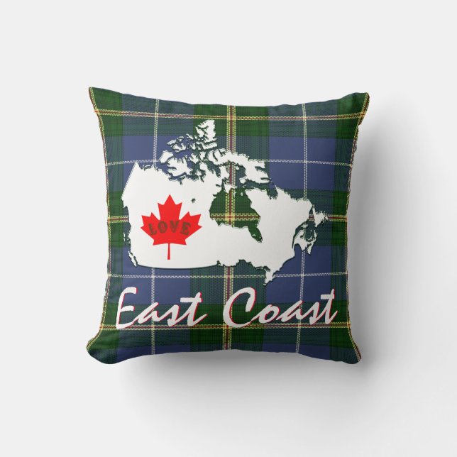 Nova Scotia tartan Customise love East Coast Cushion (Front)