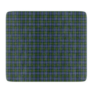 Nova Scotia tartan cutting board glass