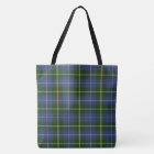Nova Scotia Tartan Lighthouse Route tote Bag
