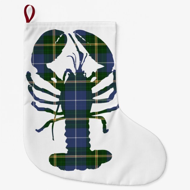 Nova Scotia Tartan lobster Christmas stocking (Front)