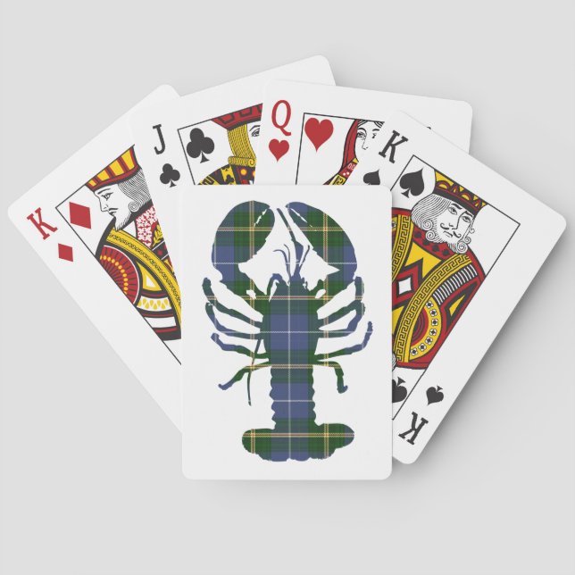 Nova Scotia Tartan Lobster playing cards (Back)