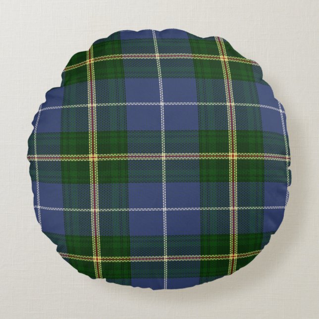 Nova Scotia Tartan Plaid Decorator round pillow (Front)
