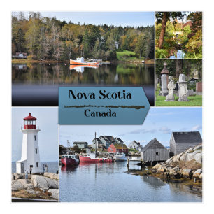 Nova Scotia Travel Poster, Photo Print