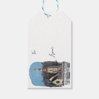 Nova Scotia Winter Church Scene Gift Tag