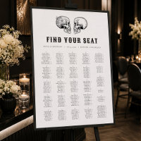 NOVA Til Death Gothic Skull Wedding Seating Chart
