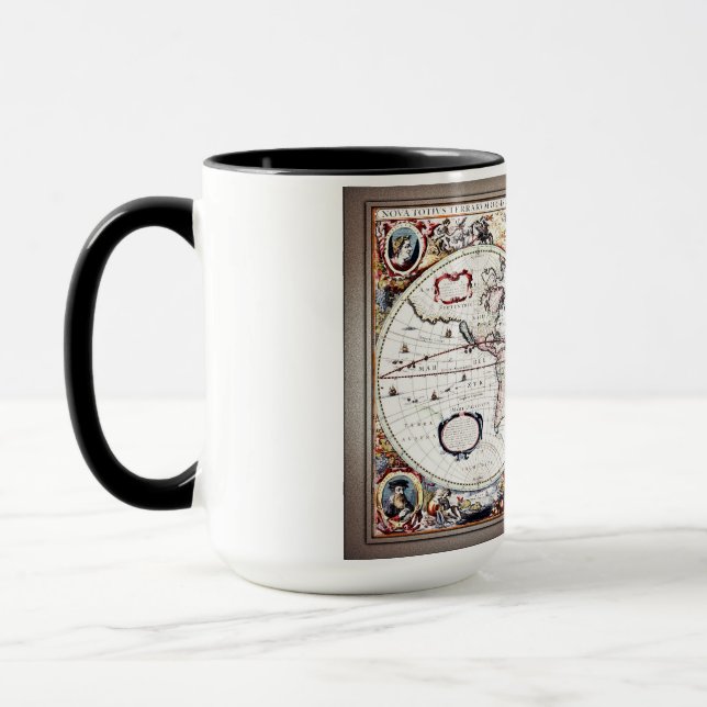 Nova Totius Terrarum Orbis by Henricus Hondius II Mug (Left)
