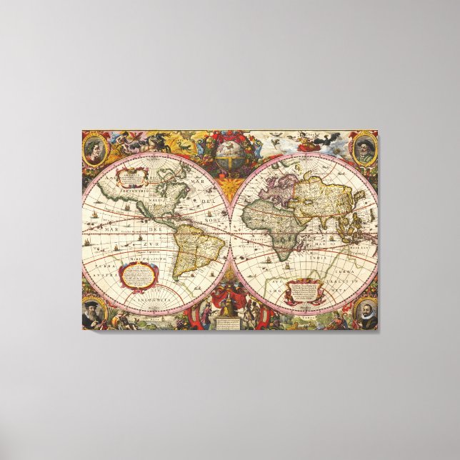 Nova Totius Terrarum Orbis Geographica Ac Hydrogra Canvas Print (Front)