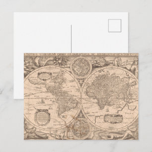 Nova totius terrarum orbis geographica postcard