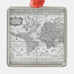 Nova Totius Terrarum Orbis Metal Tree Decoration