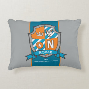 Novak or letter N boys name meaning kids custom Decorative Cushion